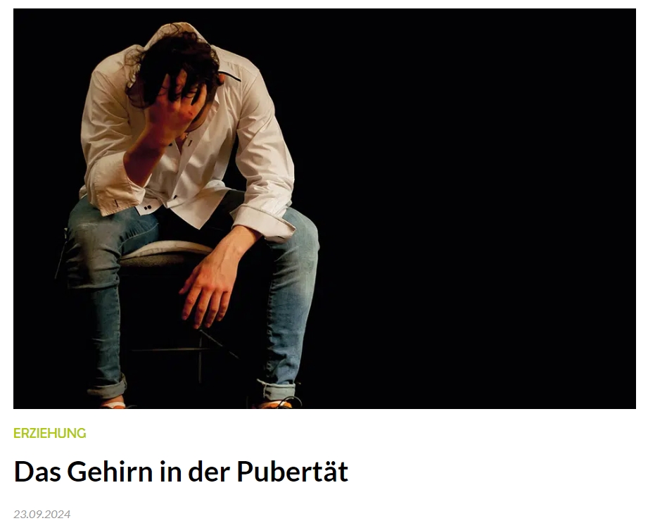 Beitrag im Grashüpfer "Das Gehirn in der Pubertät"